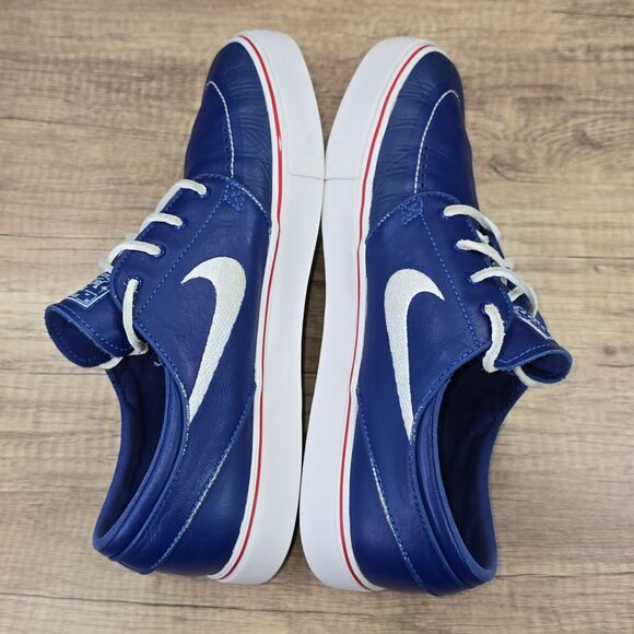 Nike Zoom Stefan Janoski Men's Size 11 Blue Leather Sneakers (559574-981) RARE - Picture 6 of 9